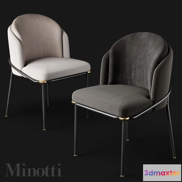 1559331 - Dining chairs Minotti Fil noir 3D Max