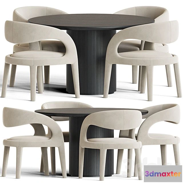 1559333 - Dining Set 97 (table with chairs) 3D Max