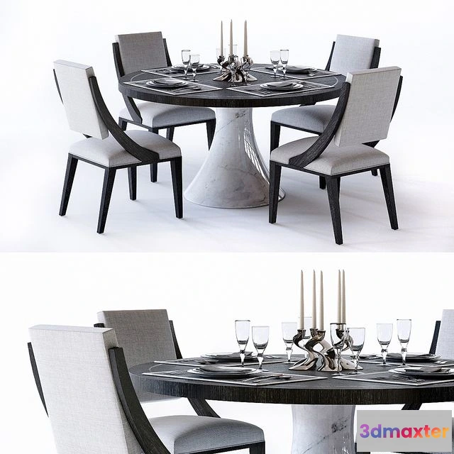 1560426 - Bernhardt Decorage Dining Set (round table) 3D Max