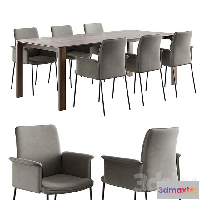 1562979 - Dining Set Christine Kroencke Porto Table 3D Max