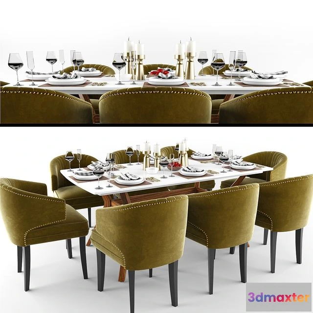 1563145 - Brabbu Ibis Dining Chair Set 3D Max