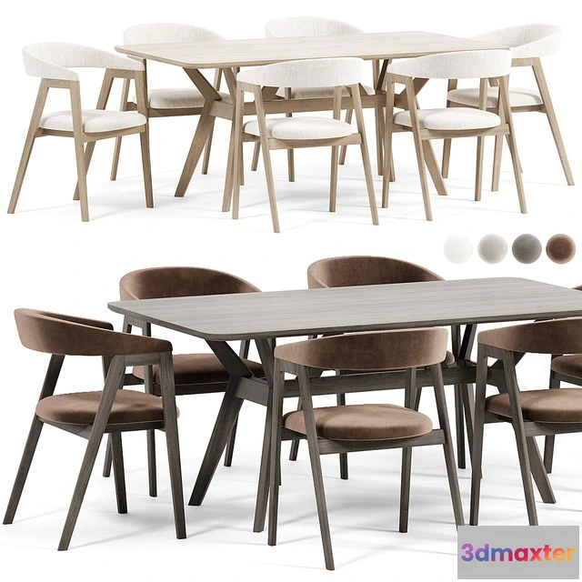 1564970 - Trevor Chair Webstr Table 3D Max