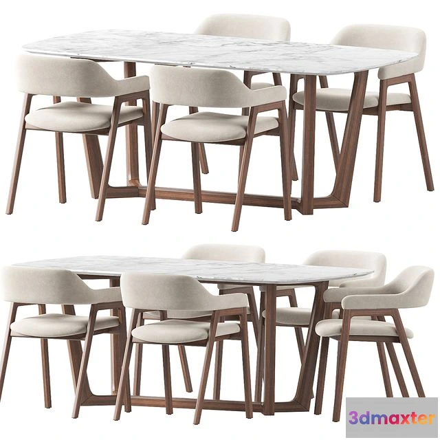 1566632 - Article Savis Roveconcepts Evelyn Dining set 3D Max