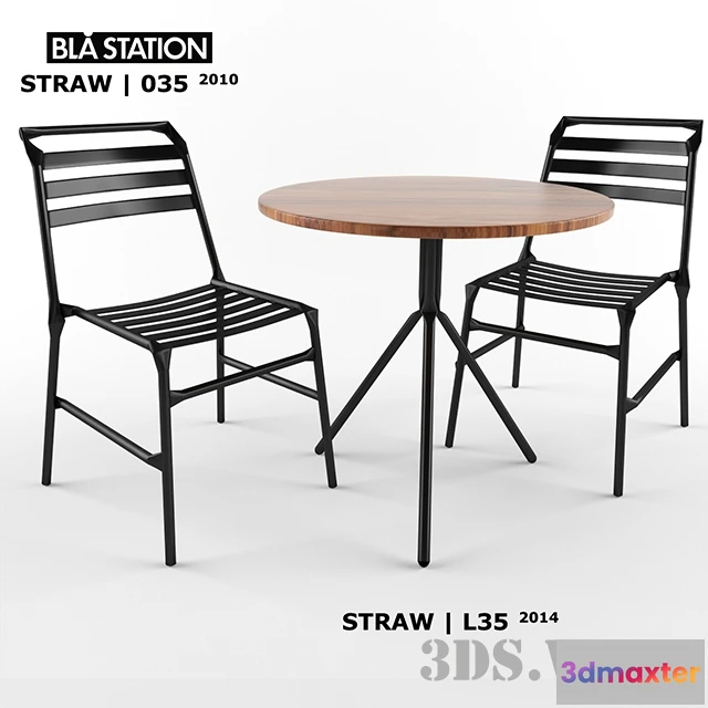 1643932 - furniture - Table and chairs STRAW Collection 3D Max