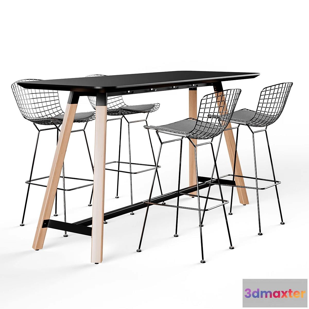 554867 - Knoll Bertoia Barstool Rockwell Unscripted Tall Table