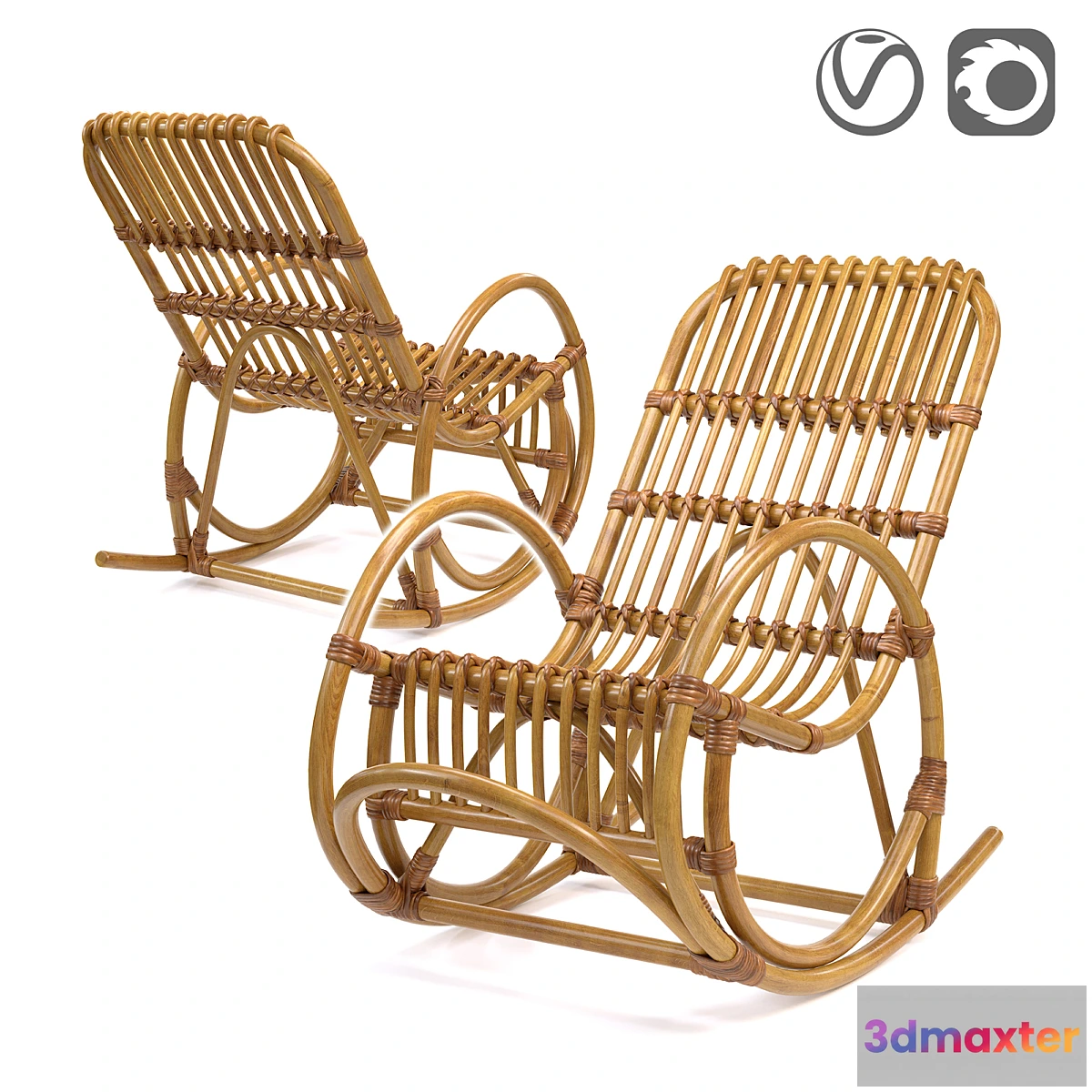 558009 - Rocking-chair children’s from a rattan Malu