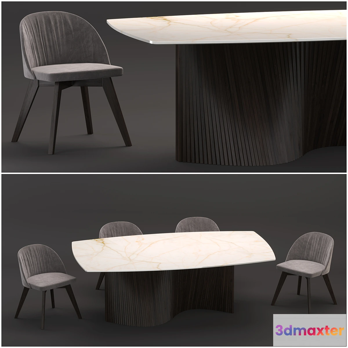 561989 - Natisa  Orbit table  Rose chair