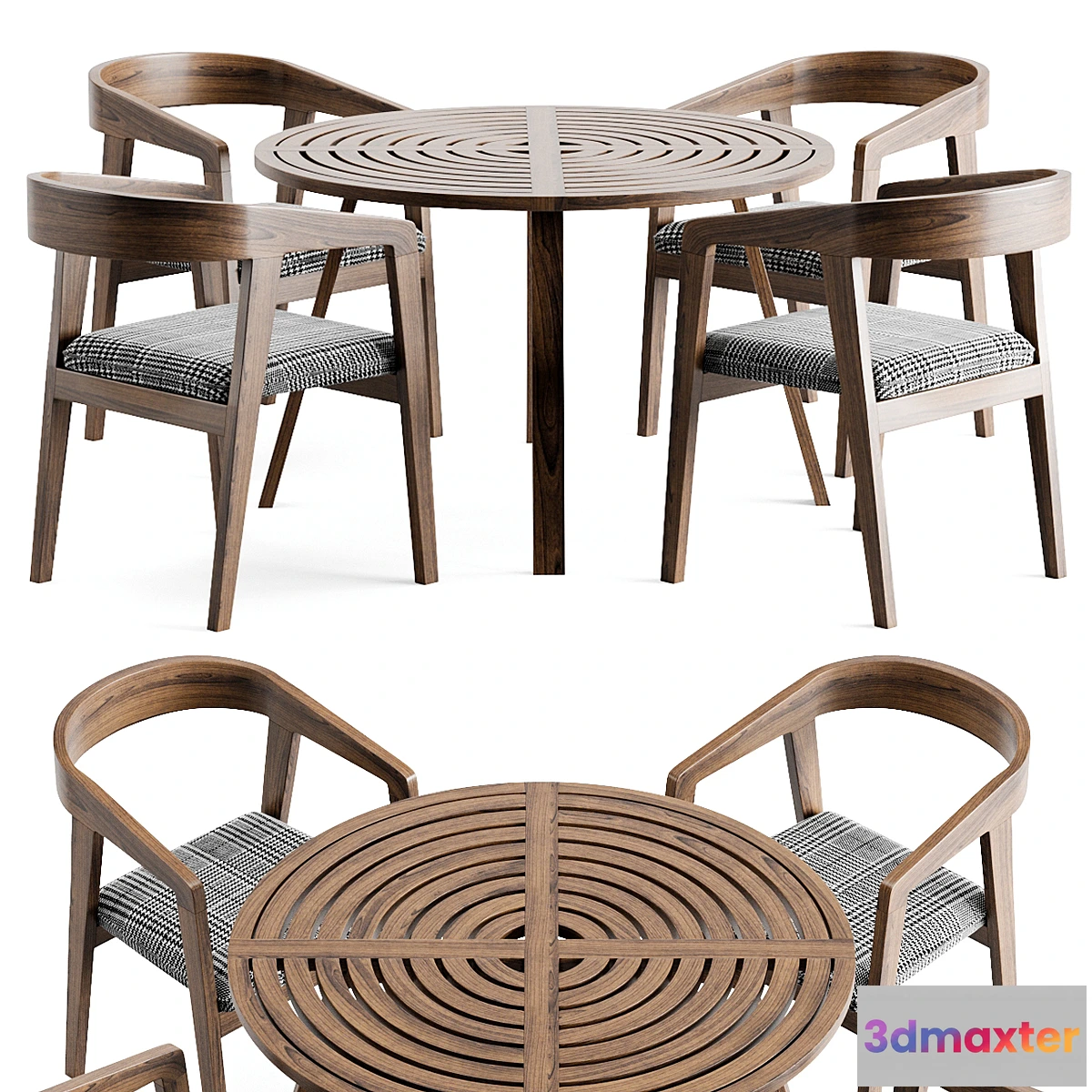 562071 - Wood table chair