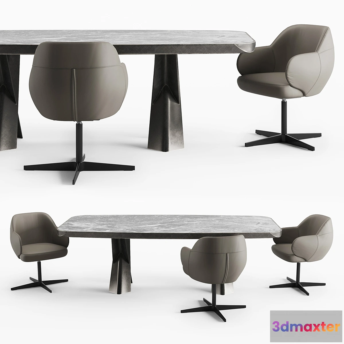 562305 - Cattelan Italia Mad Max Keramik Premium table and Bombe X chair