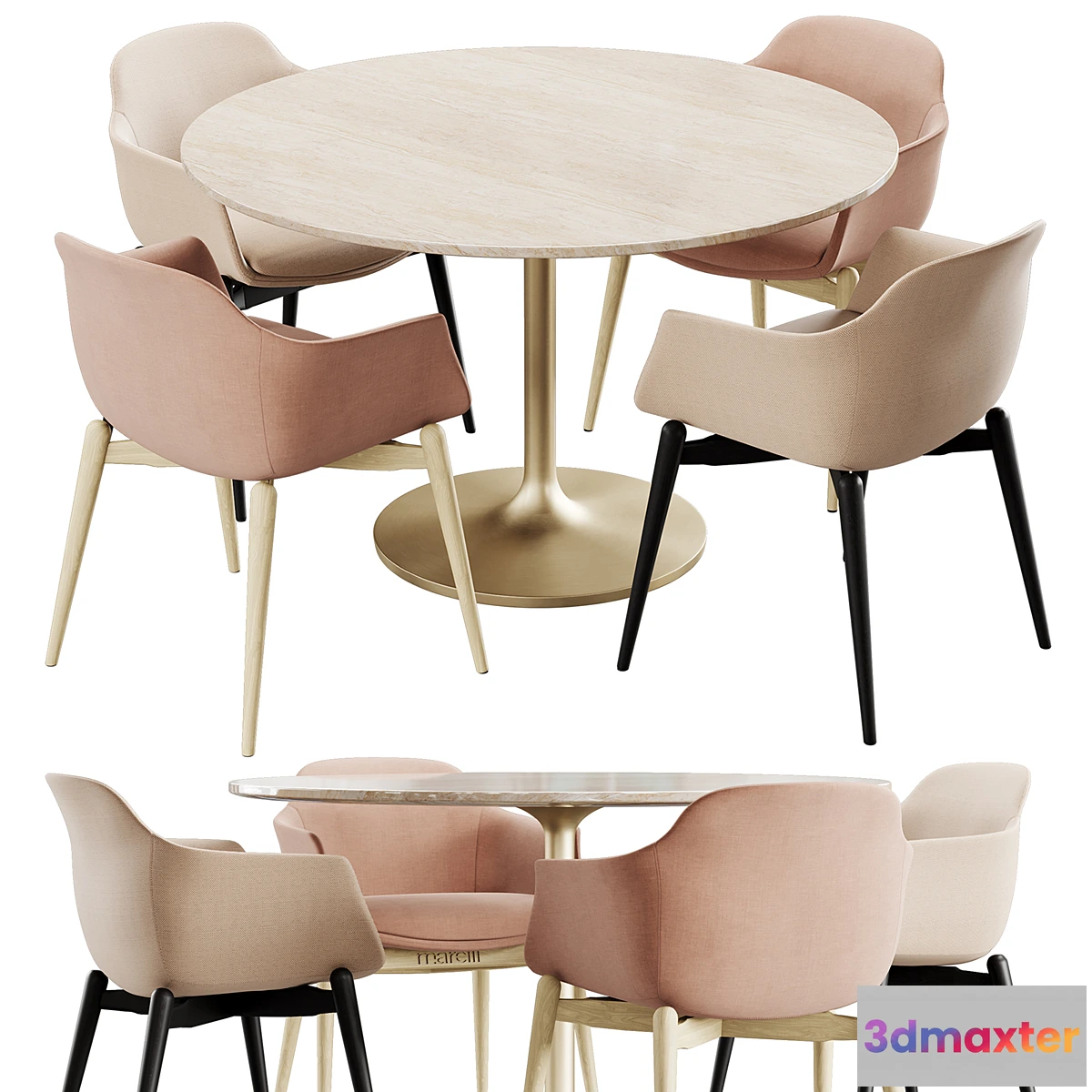 562461 - Marelli & Crate & Barrel Nero dining set