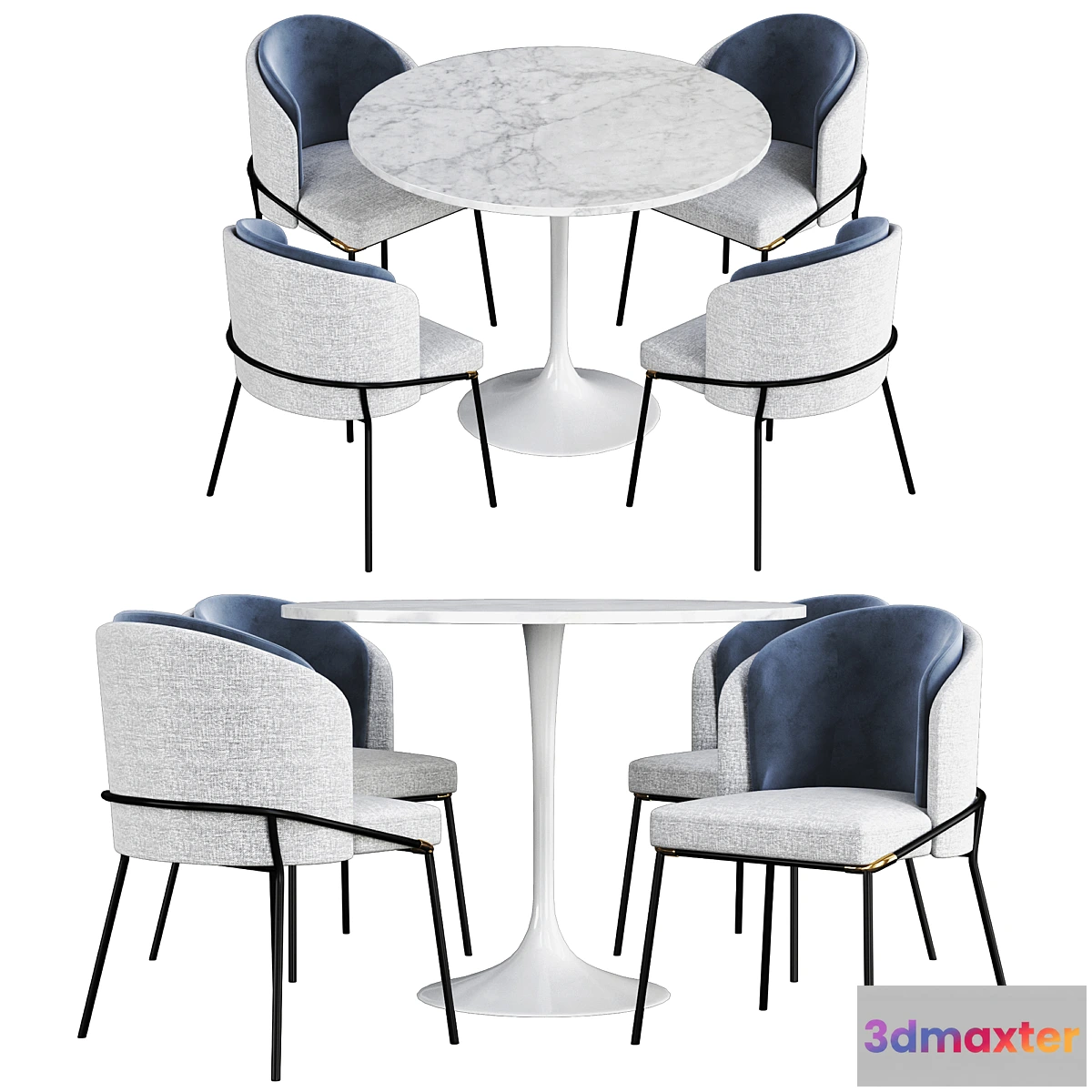 562559 - MInotti Fill noir chair with table