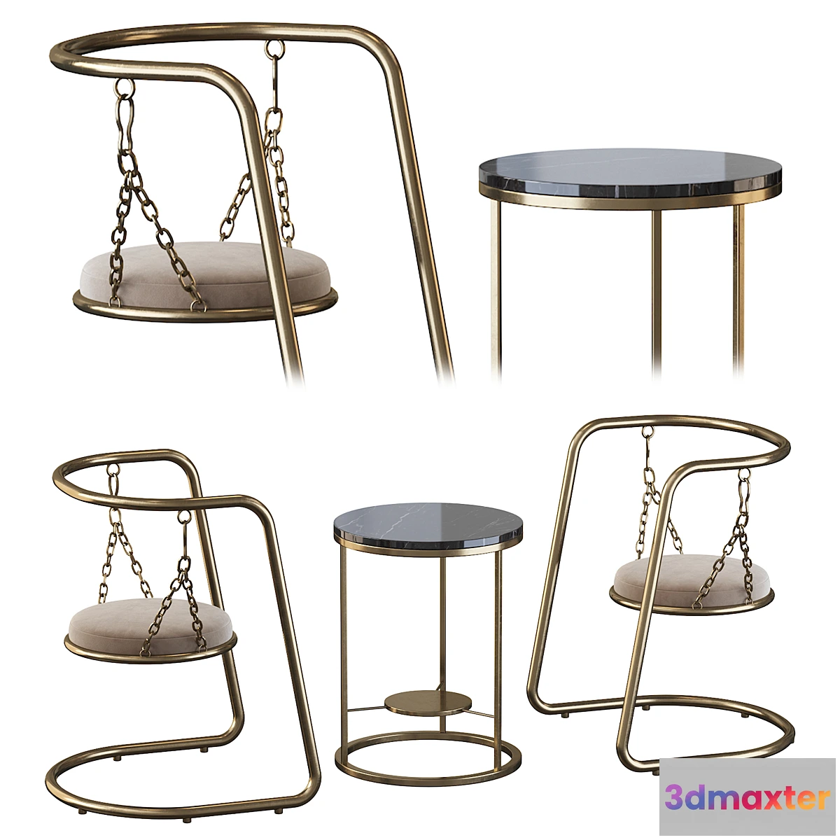 562571 - Coffee table and armchair