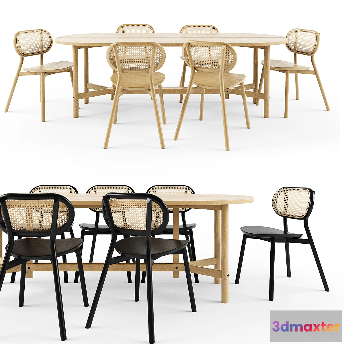 562603 - Cane Chair with Arch table-Y base