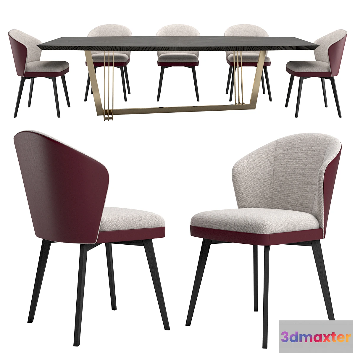 562641 - D’ARC table + NELLY by LASKASAS chairs