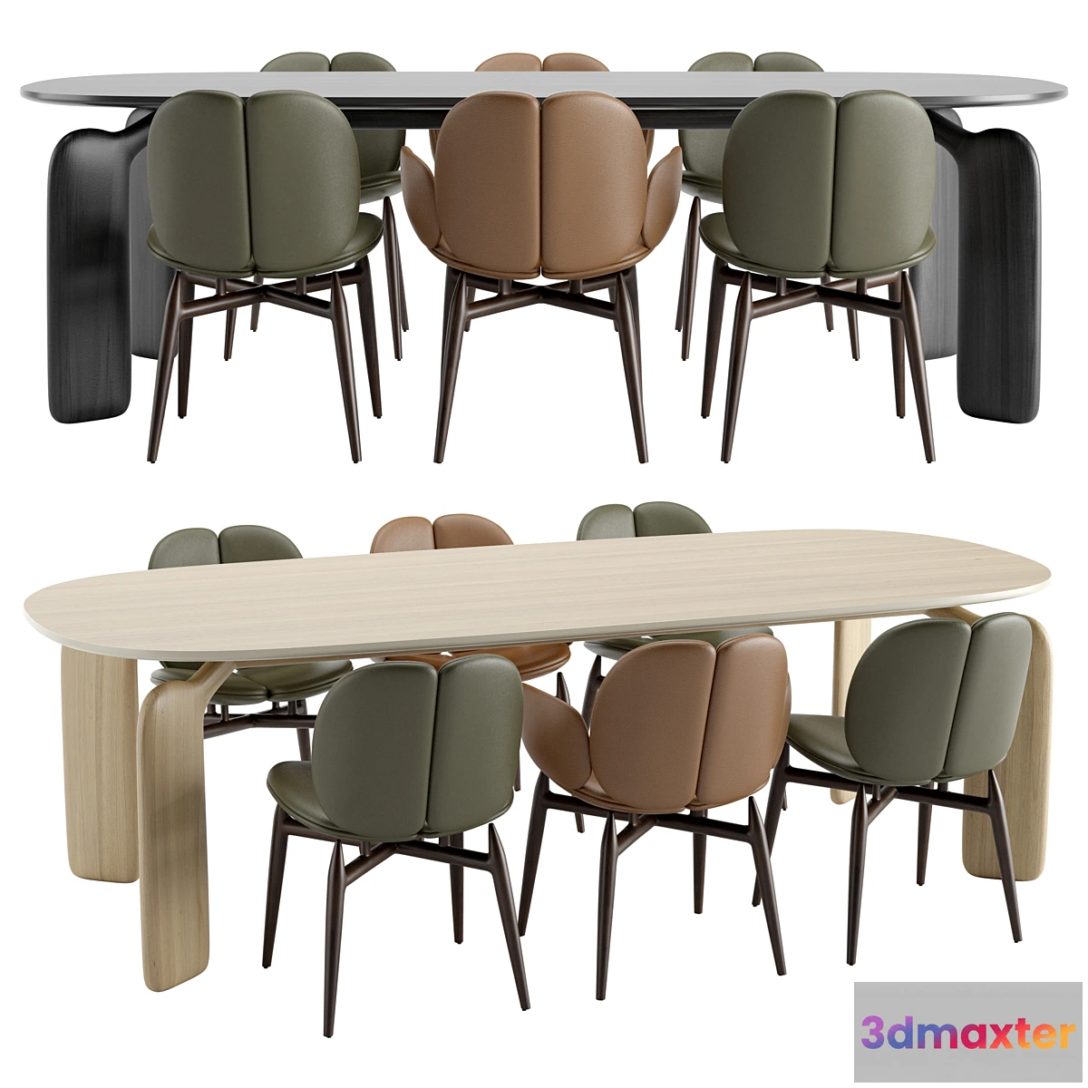 562691 - Roche Bobois - PULP table chairs wooden