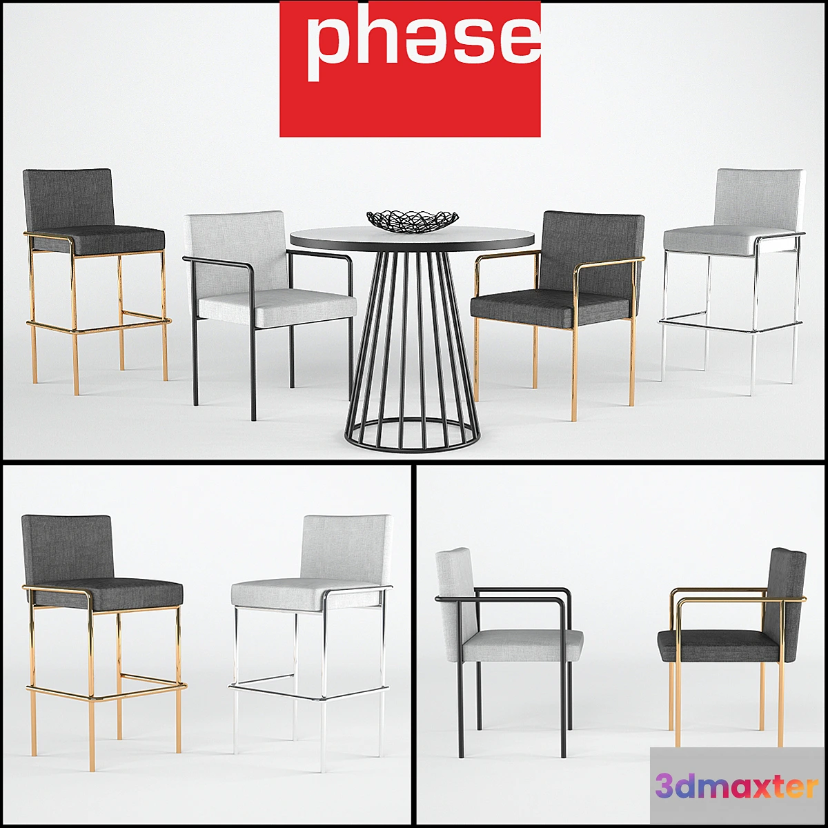 584760 - Trolley bar stool & Side Chair