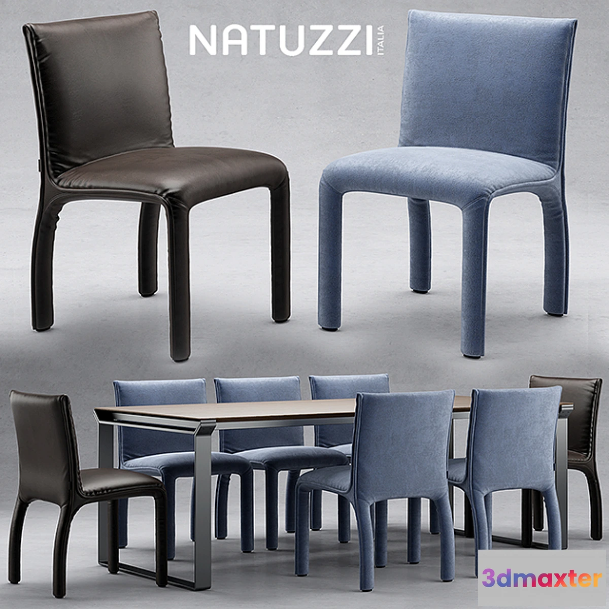 584768 - Table and chairs natuzzi Hedi