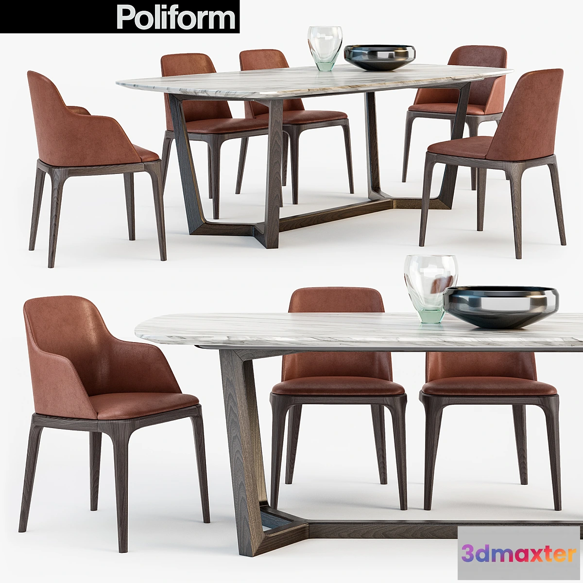 584808 - Poliform Grace chair Concorde table set3
