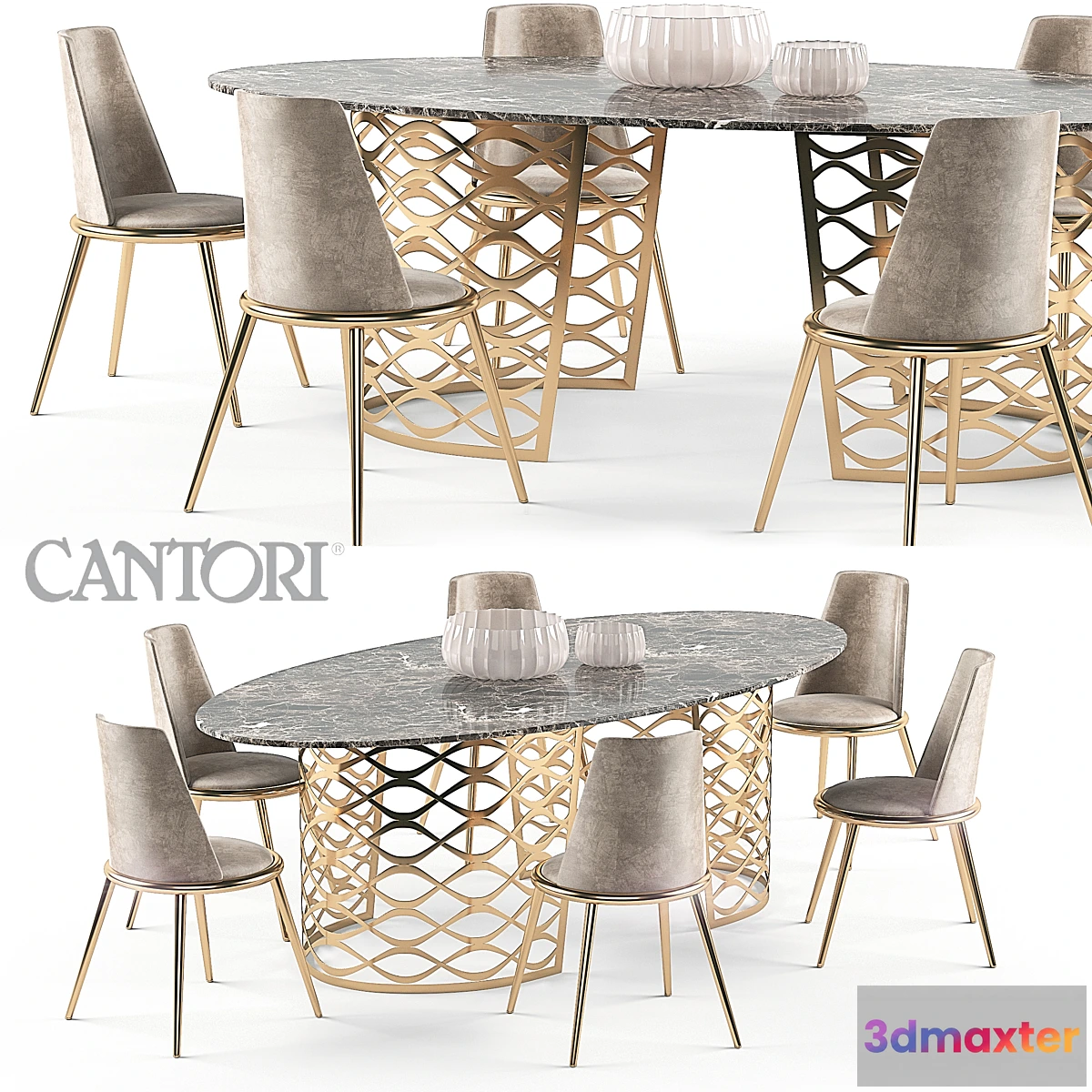 584988 - Isidoro table Aurora chair set