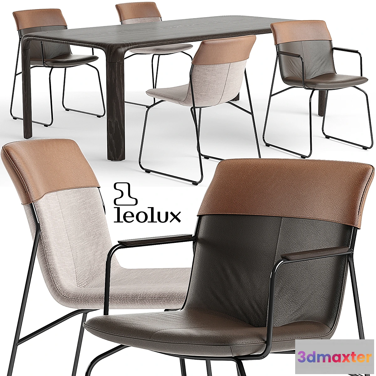 585268 - Leolux Ditte chair set