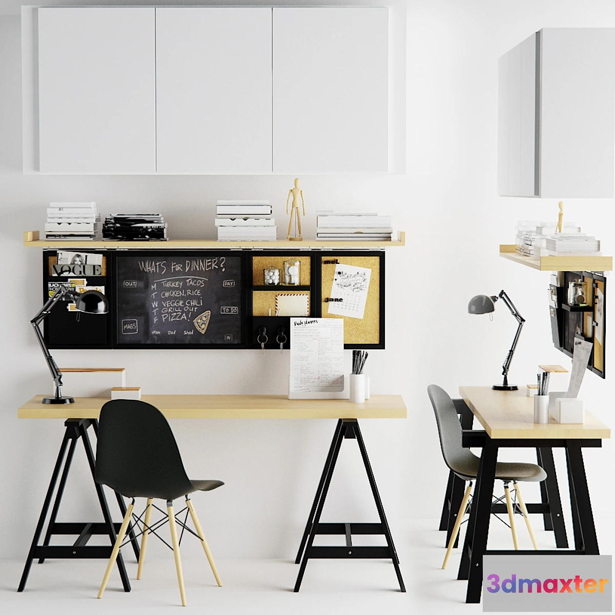 602865 - Work desk with decor