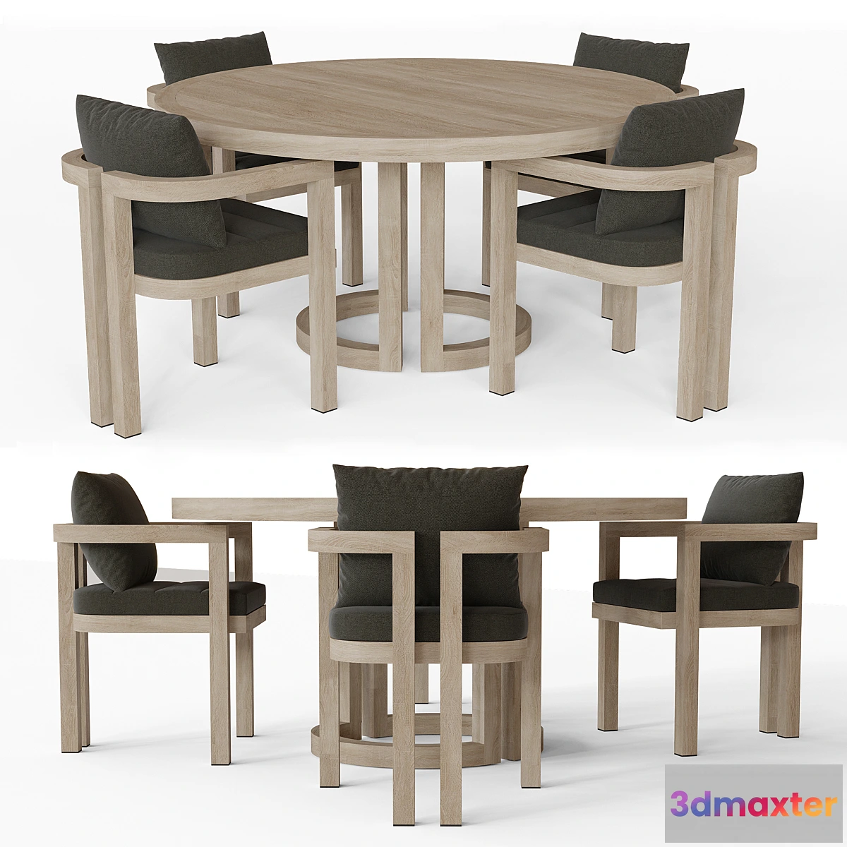 611773 - PORTOFINO TEAK ROUND DINING TABLE