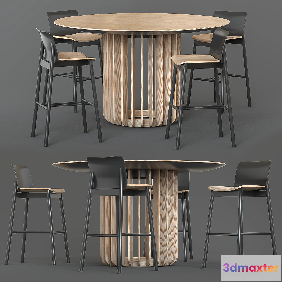611825 - Chair & Table Round Set 3
