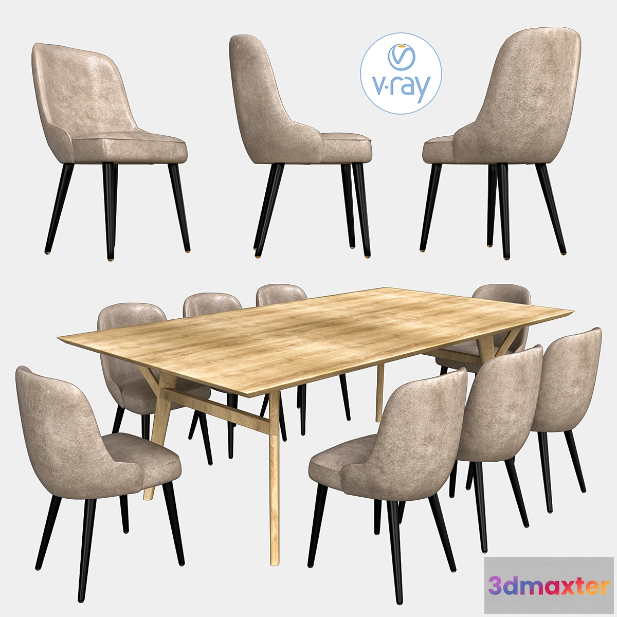 611927 - Expandable dining table pebble