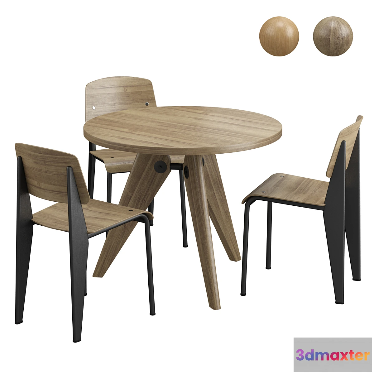 611965 - Vitra Gueridon Table & Vitra Standard Chair