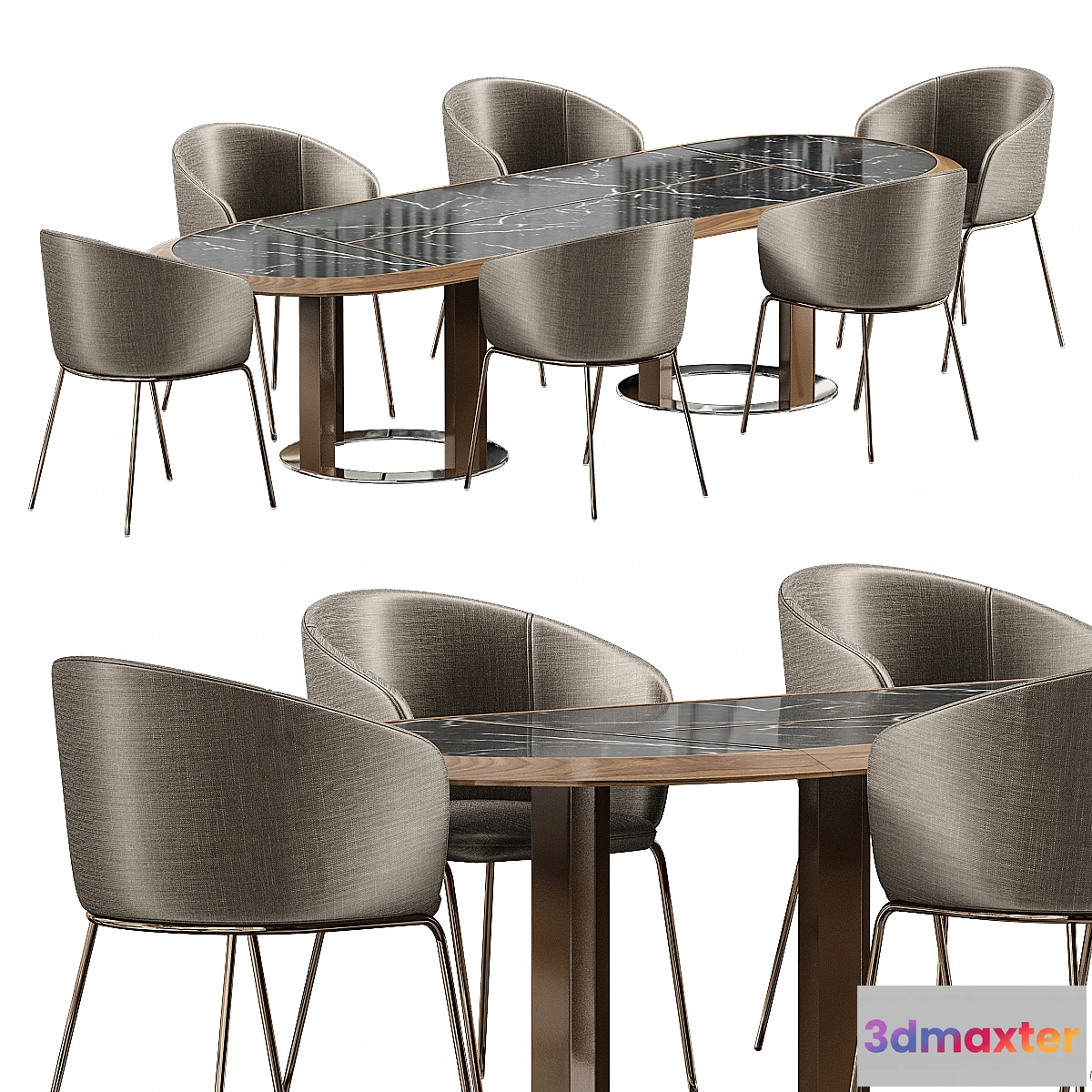 612095 - Dining table and chair Porada THAYL