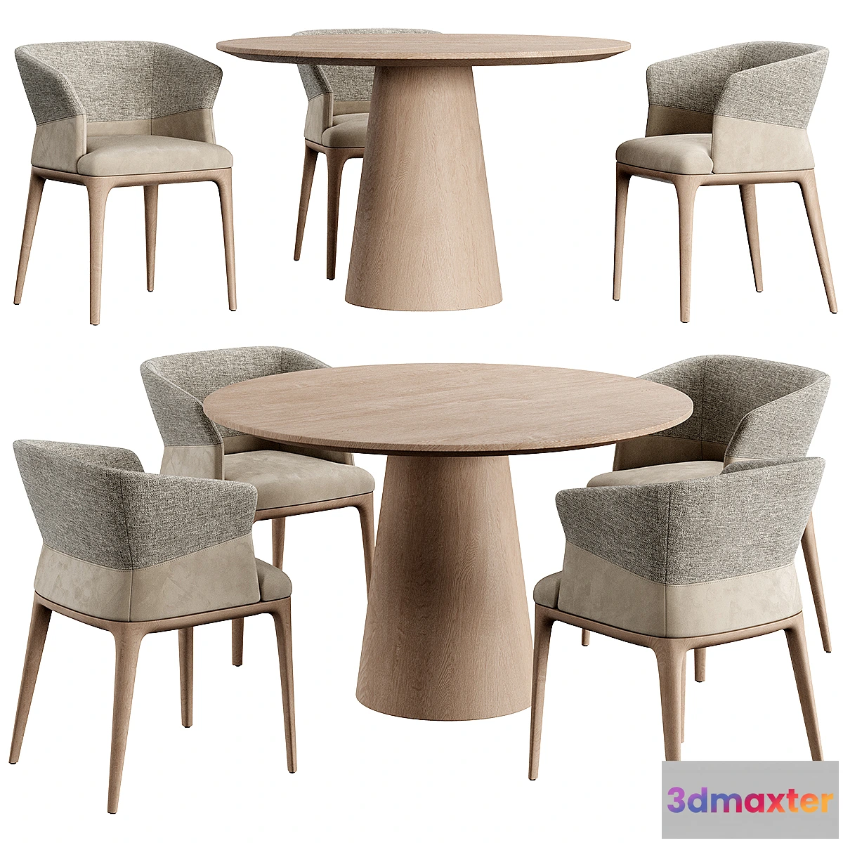 612245 - Quad Chair Konyshev Dinning Set