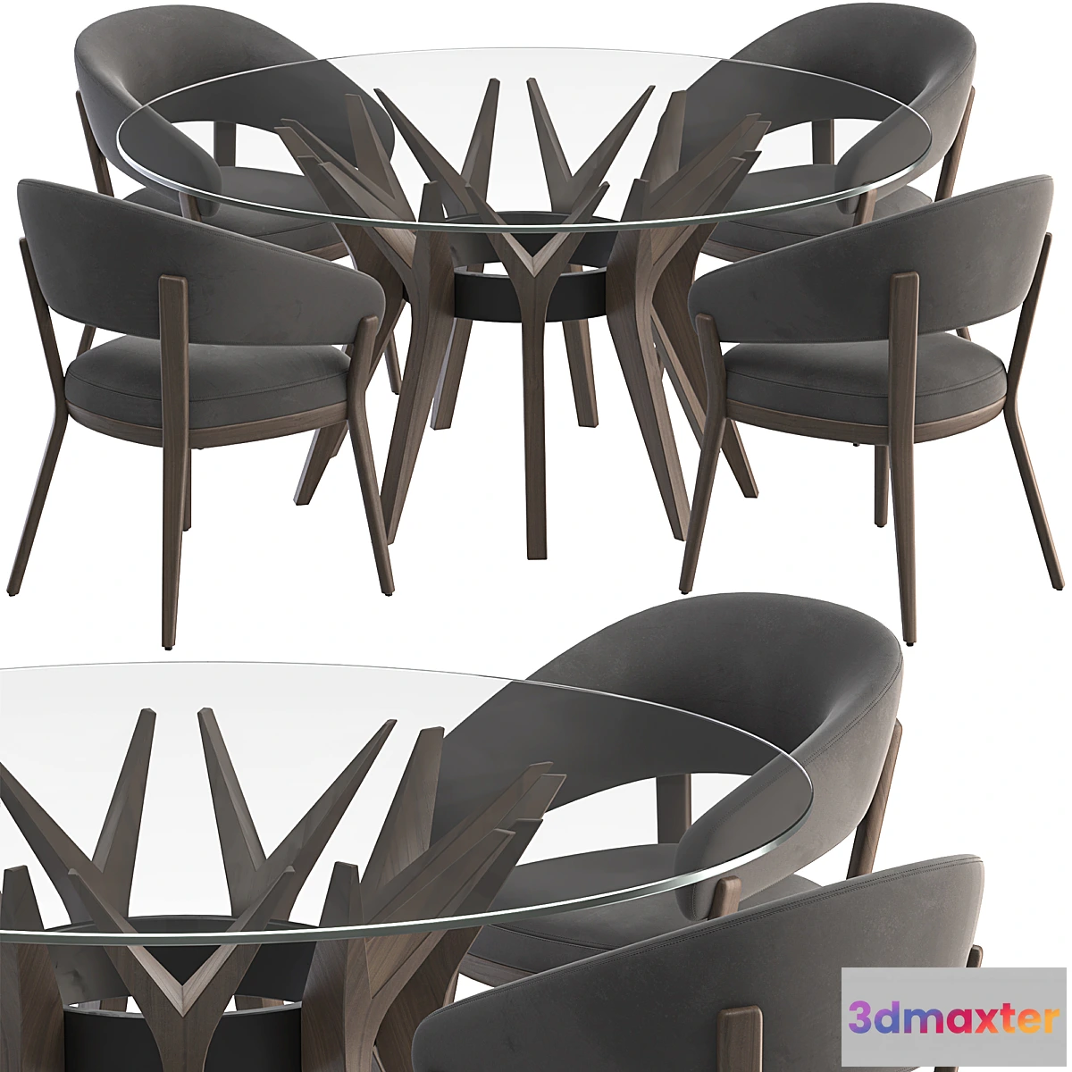 612253 - Table Aster and chair Ray set