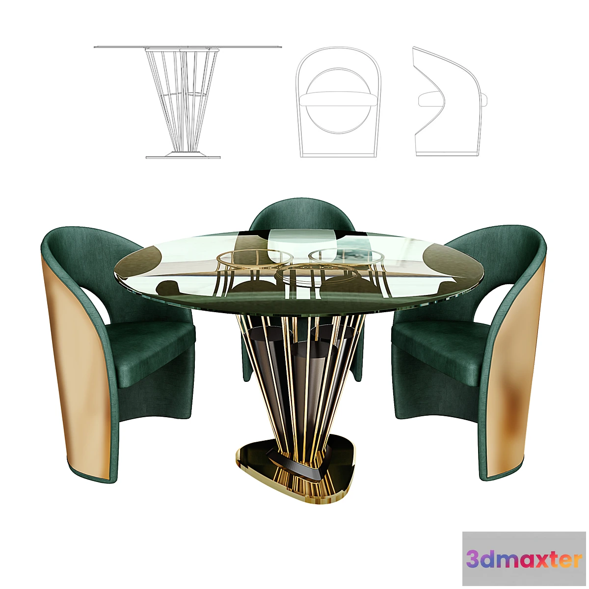 612395 - Essential Home Winchester Dining Table + Jones Dining Chair