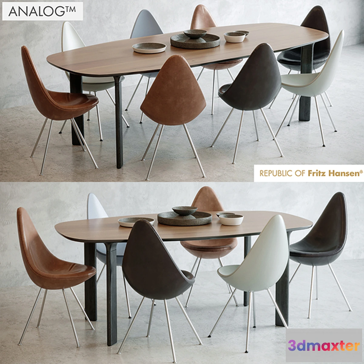 612413 - Analog table Drop chair