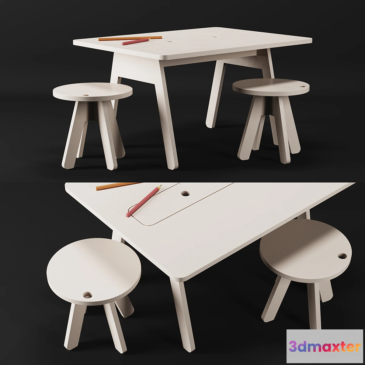 612453 - Kutikai Peekaboo Desk and Chairs