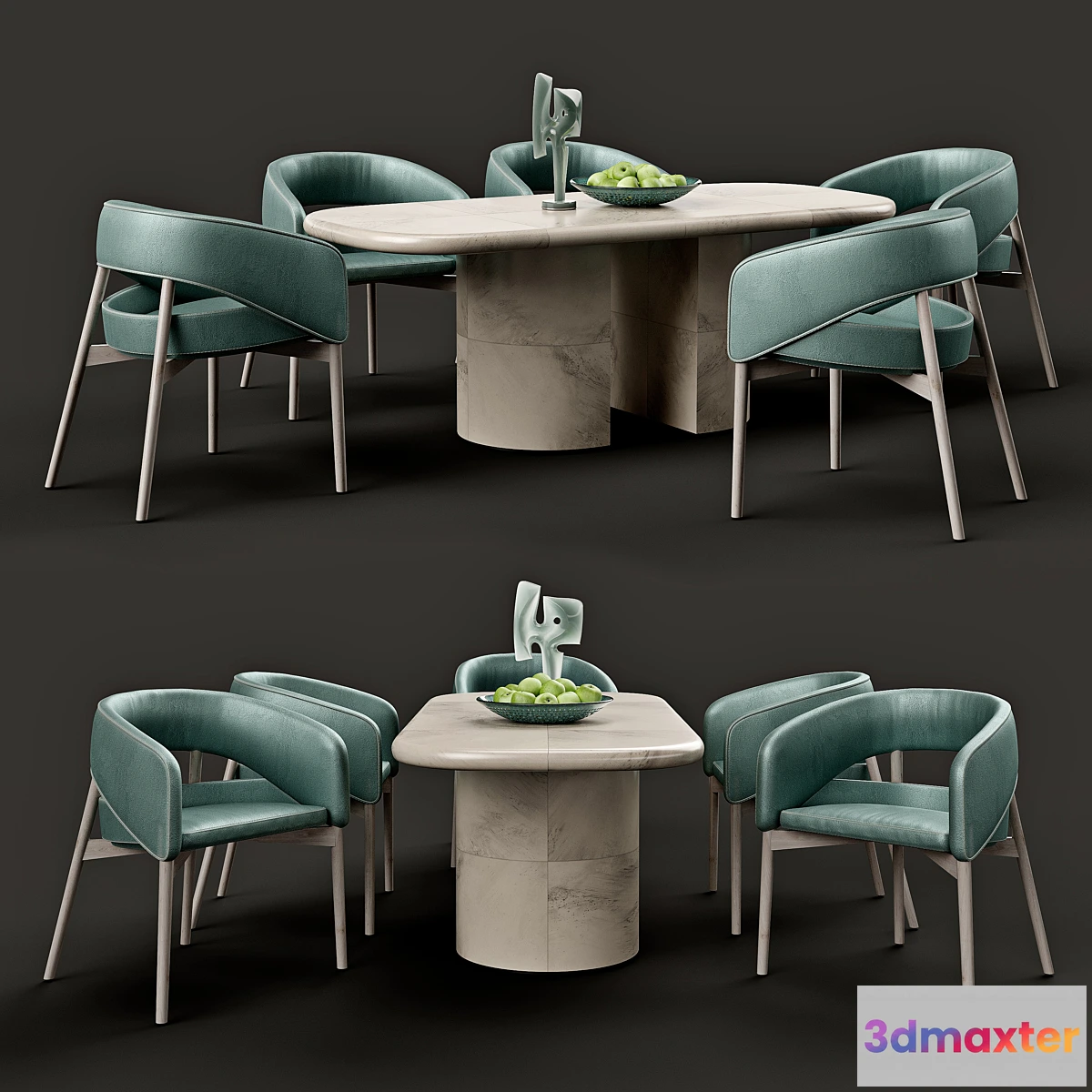 612475 - Wrapped dinning table and Dino chair