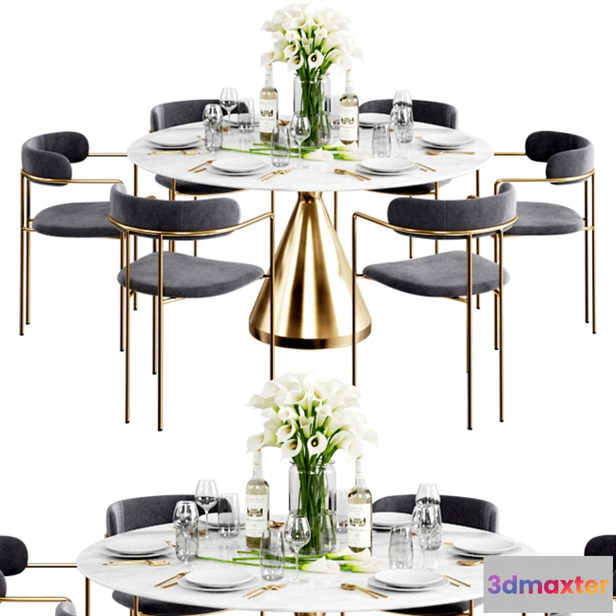 612541 - West Elm Dinning Set 7