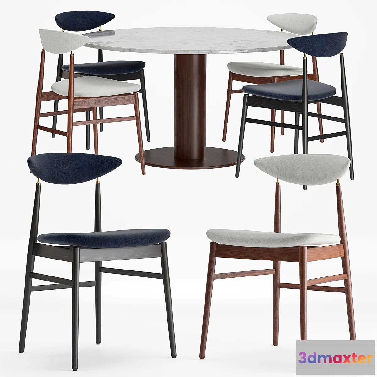 612583 - Gent Dining Chair - Fully Upholstered Gubi