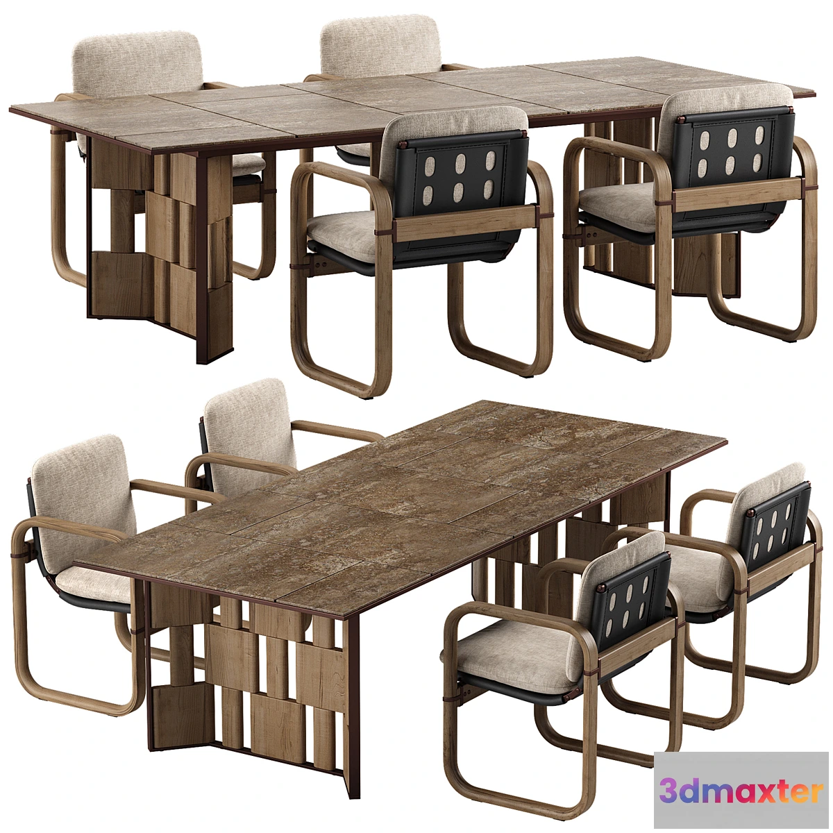 612589 - Giorgetti Loop chair Break table set