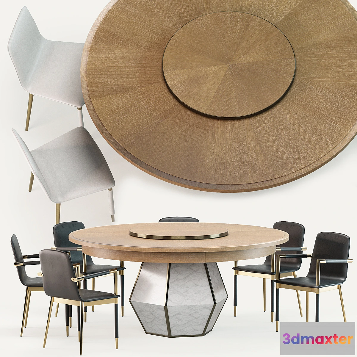 612673 - Baker Folio chair & Bezel dining table