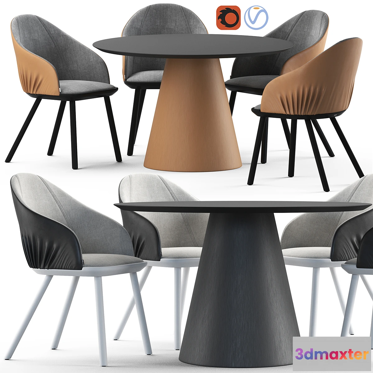 612703 - Montbel Rivoli Chair and Cono Table