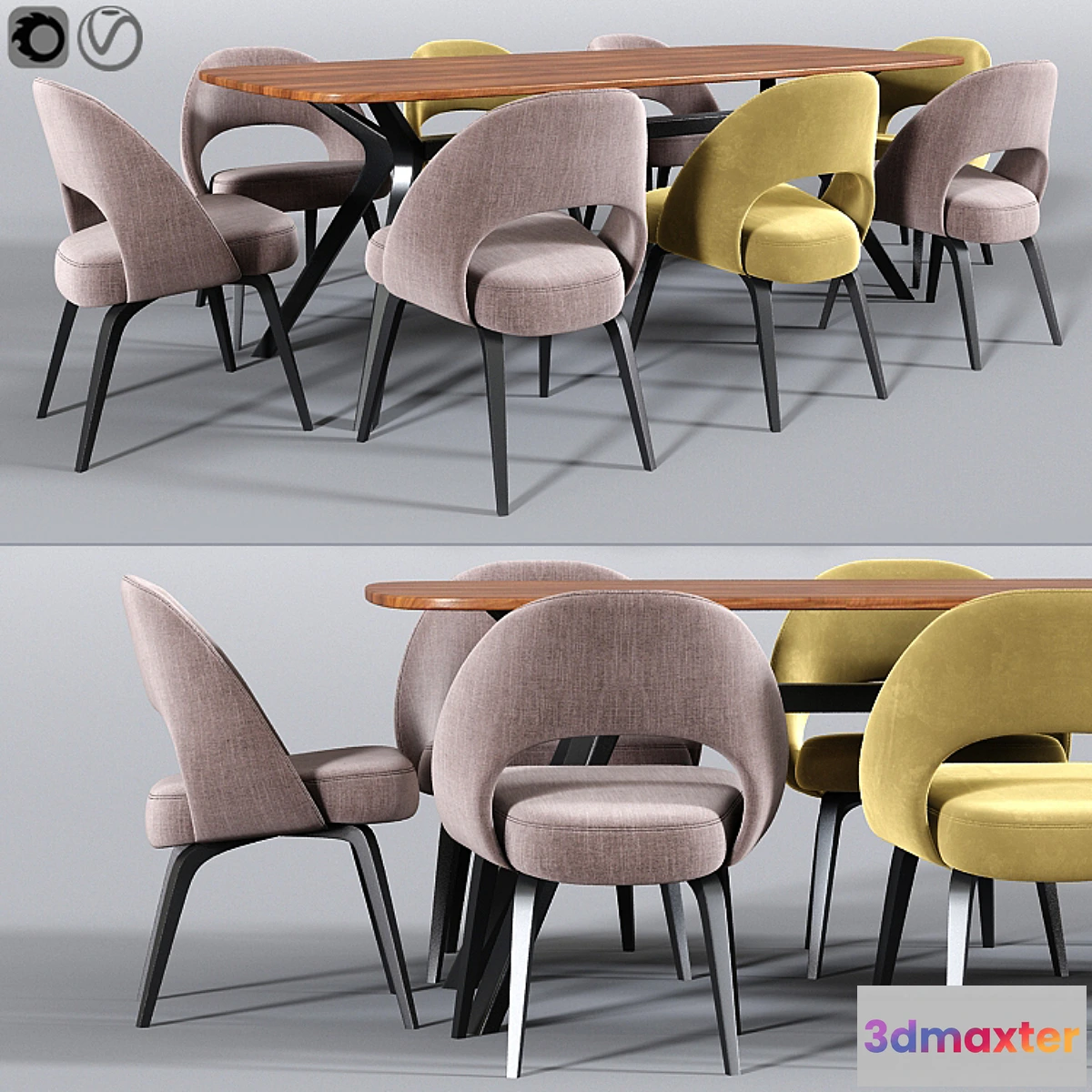 612707 - Saarinen Executive Dining Chair Set