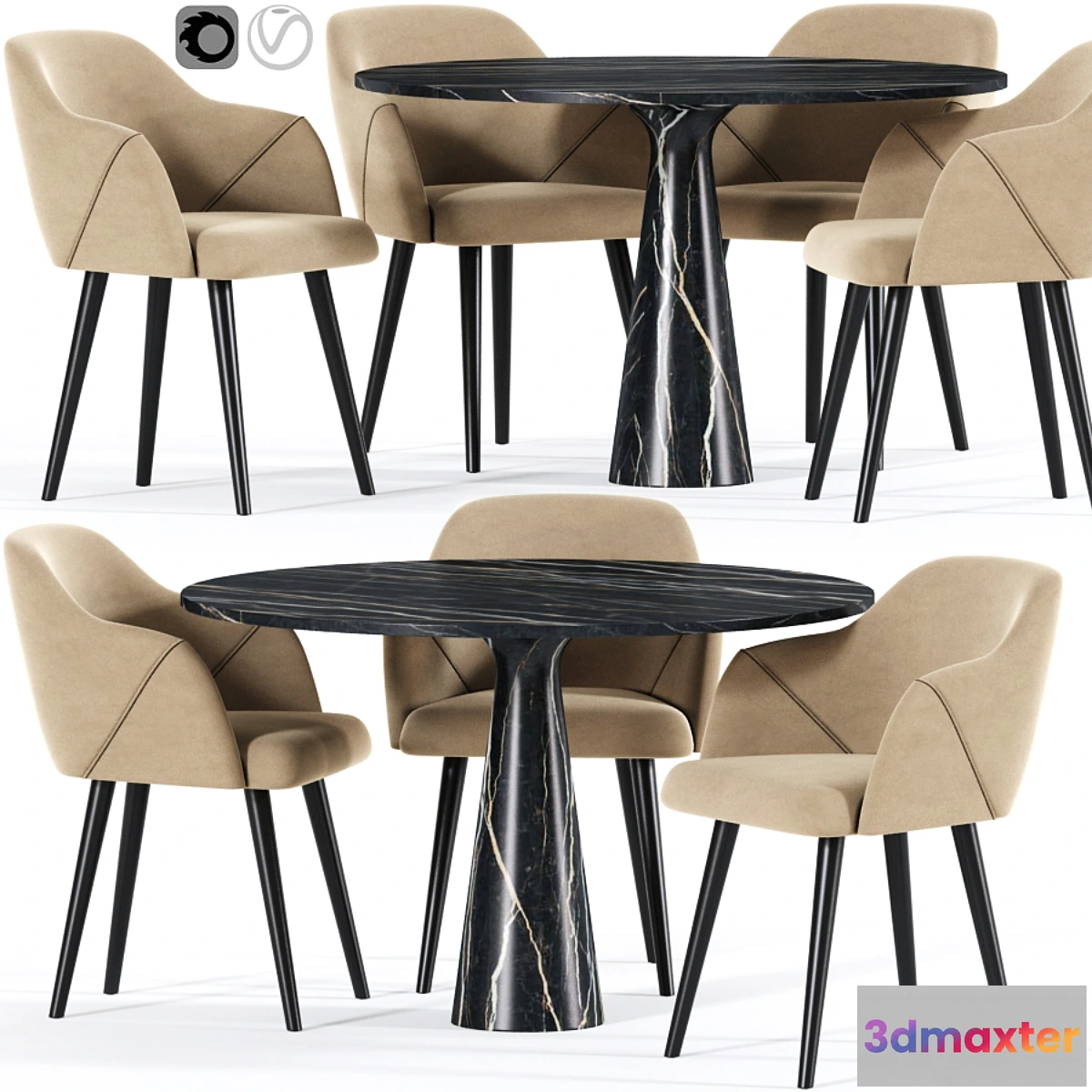 612747 - Creggan Upholstered Dining Chair Table