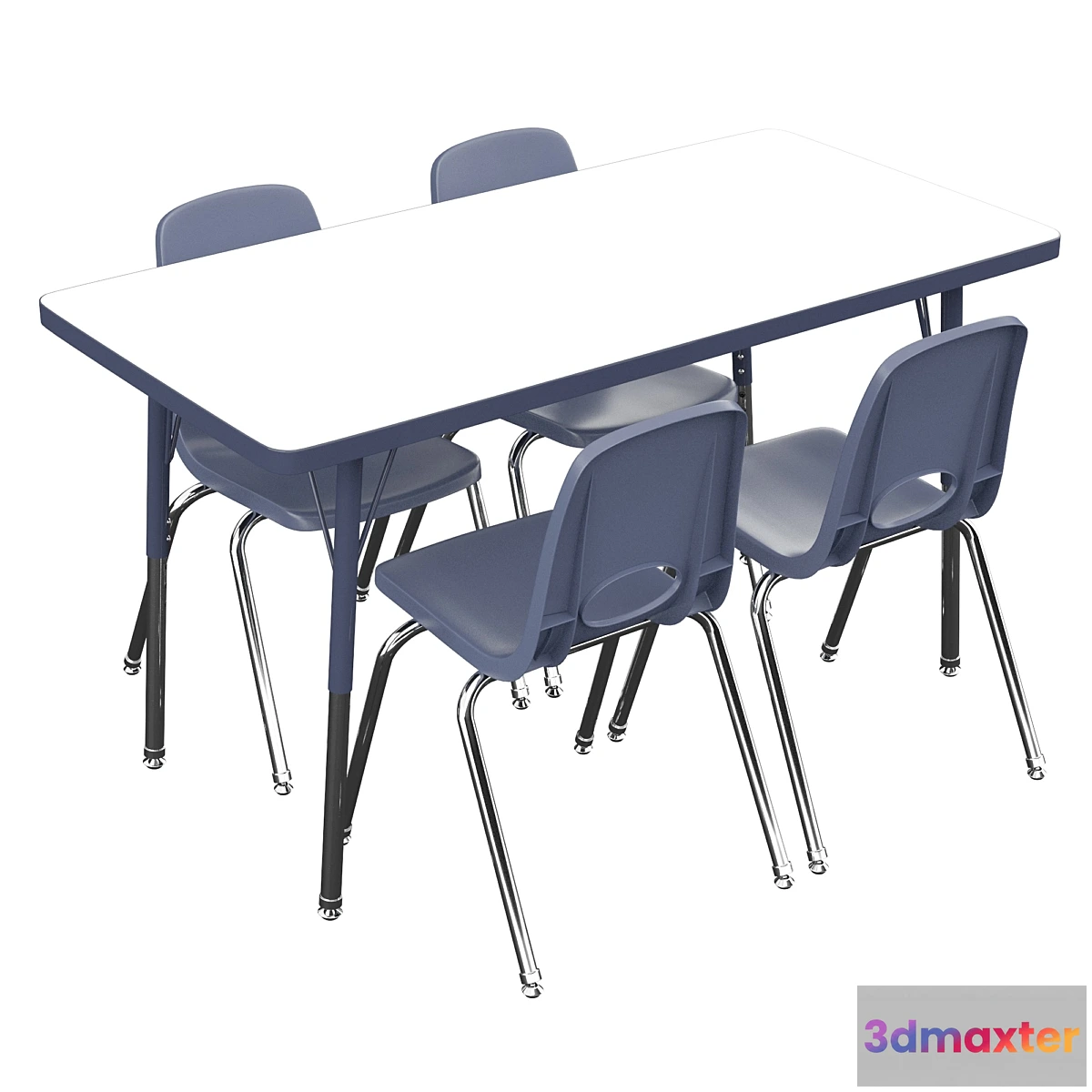 612765 - 5 Piece Rectangular Activity Table & Chair Set