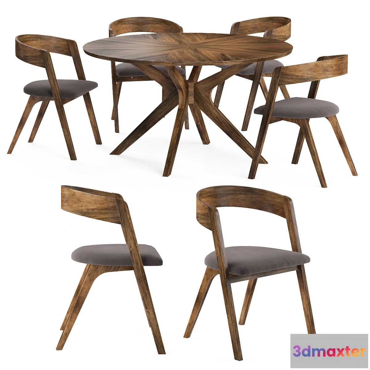 612875 - CALICO chairs & WELLS table