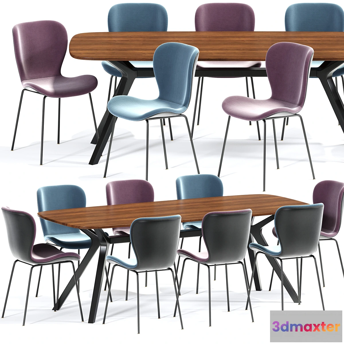 612887 - Etta Dining Chair Table Set