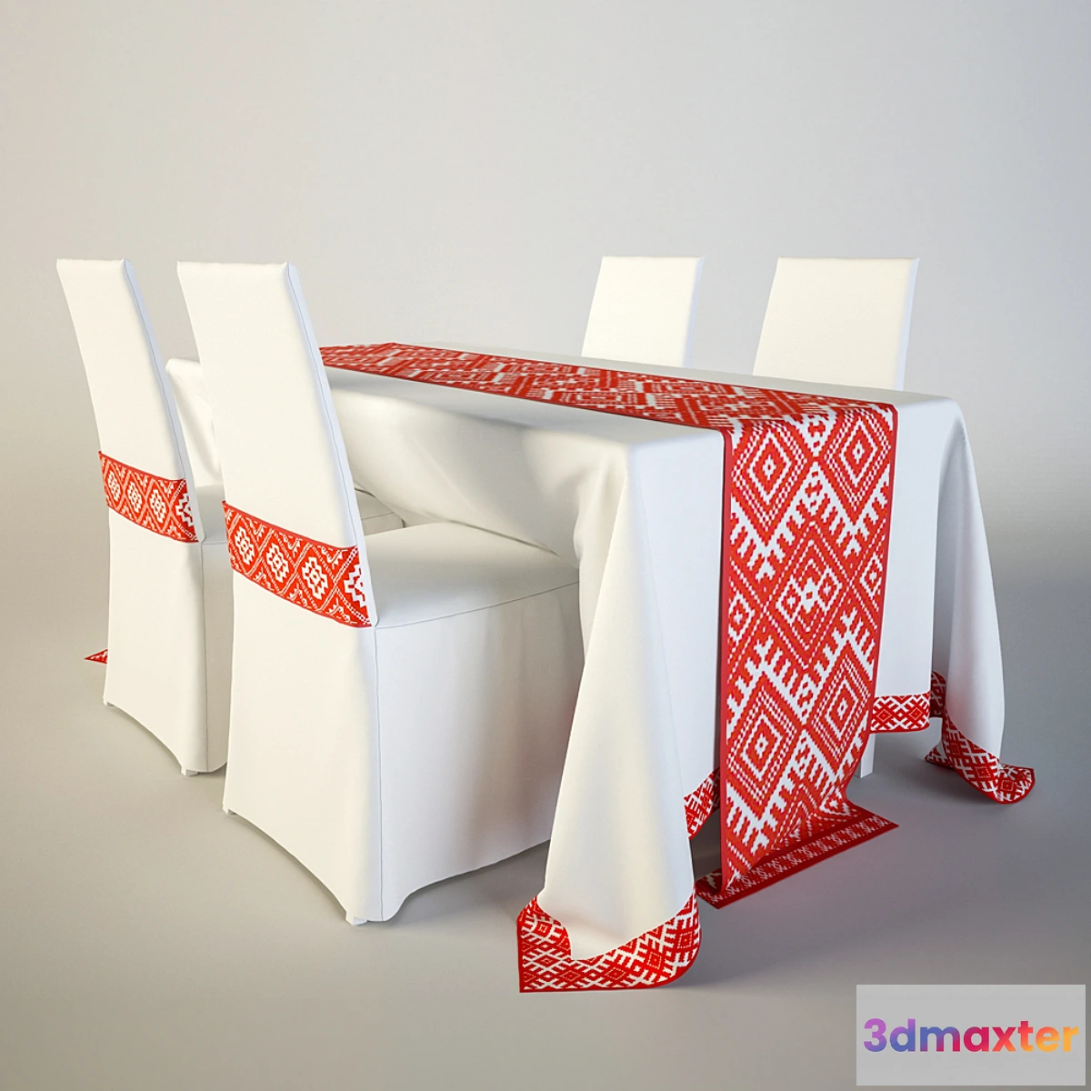 636065 - Table and chairs with Embroideries