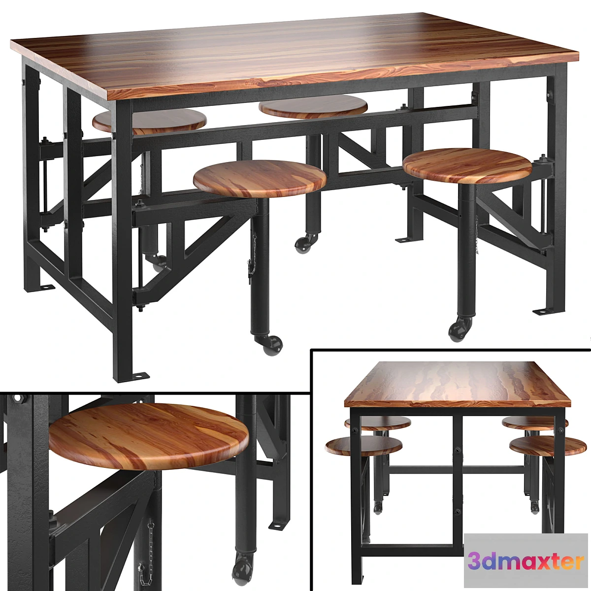 645313 - Space table with bar stools