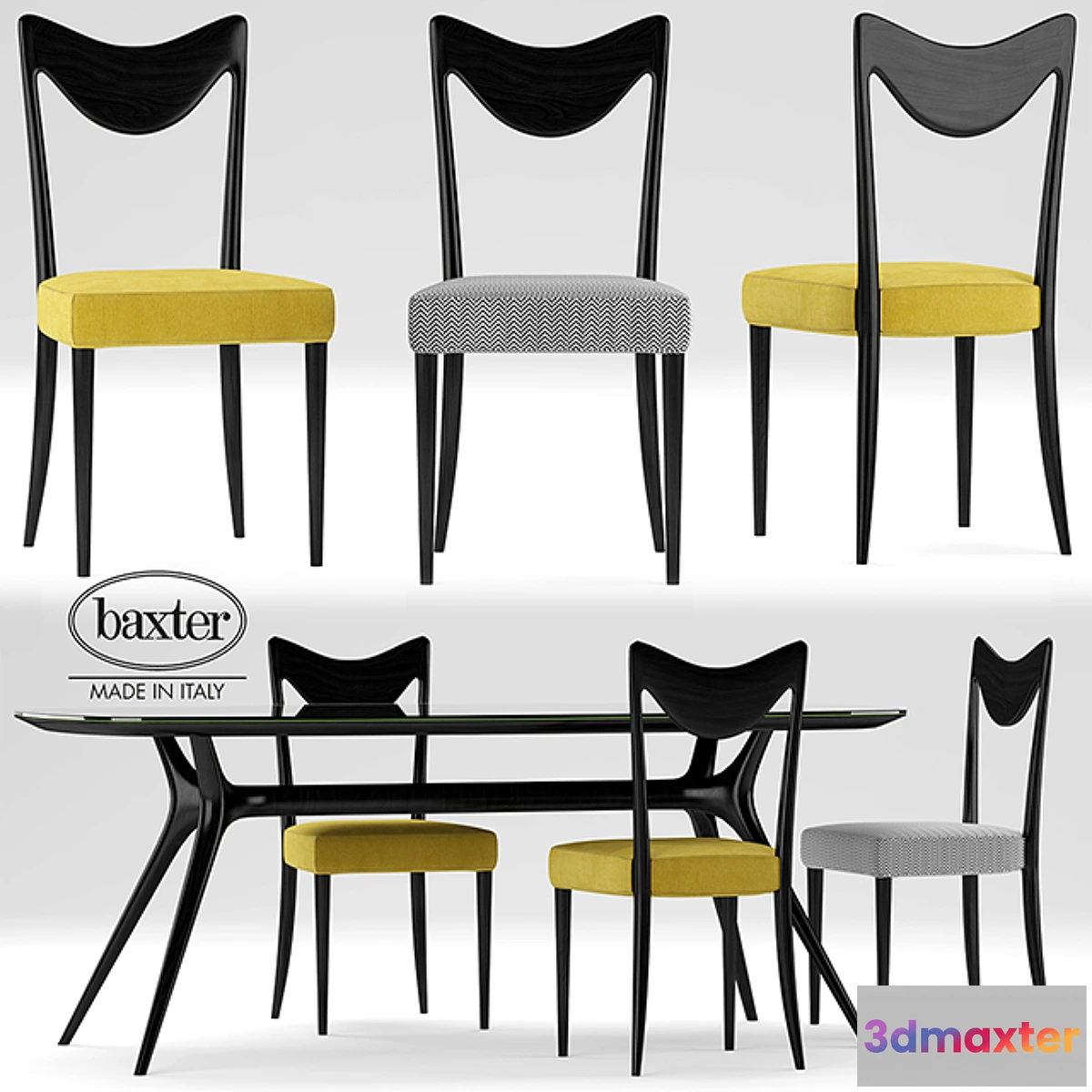 649107 - Table and chairs Baxter ODETTE