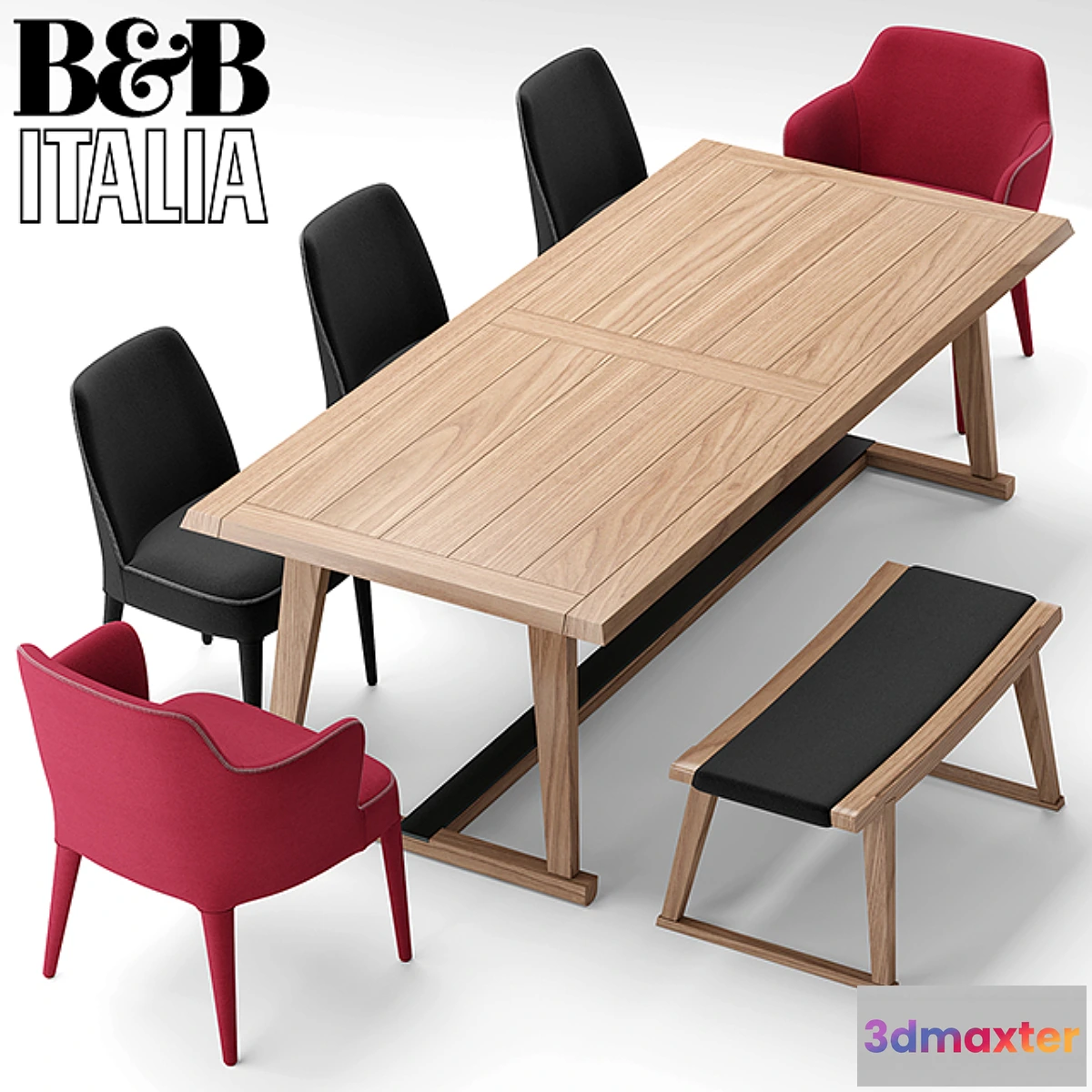 649387 - Table and chairs maxalto FEBO RECIPIO SELLA